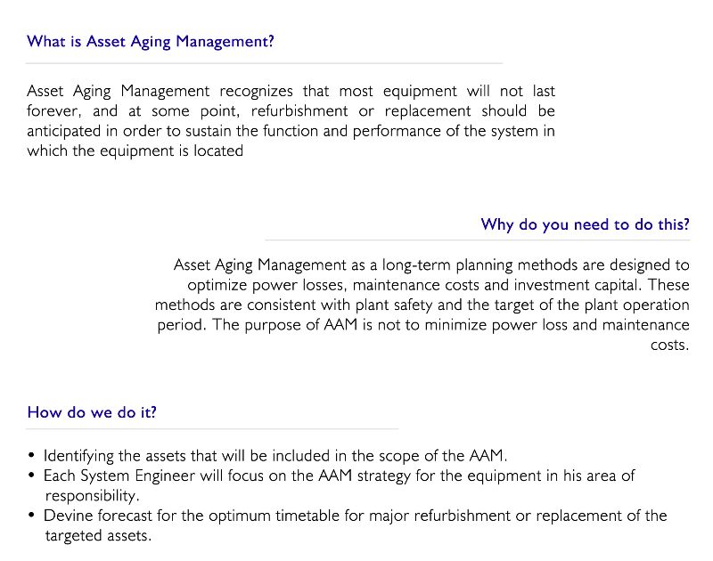 Asset Aging Management