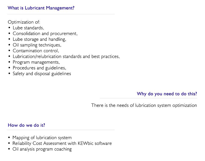 Lubricant Management