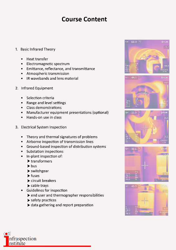 Infrared Thermography Course and Certification Level I